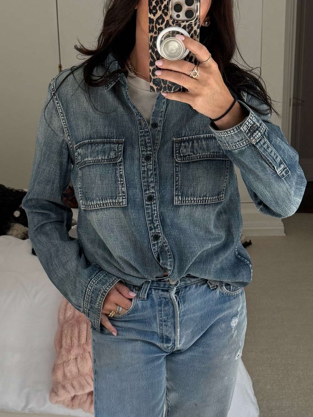 Saint Laurent Washed Blue Boyfriend Jeans